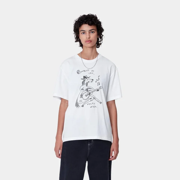 Online Carhartt WIP W' S/S Pepe Sad Cowboy T-Shirt White / Black