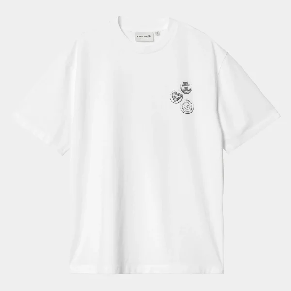 Store Carhartt WIP W' S/S Pins T-Shirt White / Black