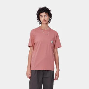 Sale Carhartt WIP W' S/S Pocket T-Shirt Dusty Rose