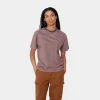 Fashion Carhartt WIP W' S/S Verner T-Shirt Verner Stripe, Graphite / Dusty Rose