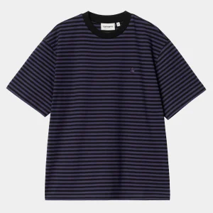 Flash Sale Carhartt WIP W' S/S Verner T-Shirt Verner Stripe, Black / Aura