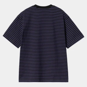 Flash Sale Carhartt WIP W' S/S Verner T-Shirt Verner Stripe, Black / Aura