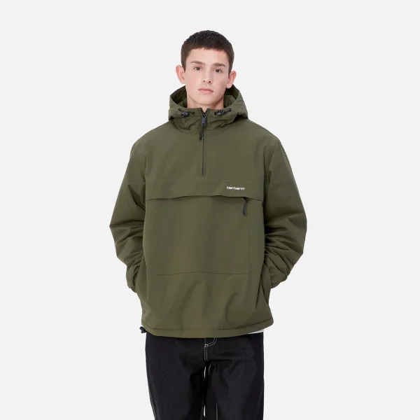 Cheap Carhartt WIP Windbreaker Pullover (Winter) Office Green / White