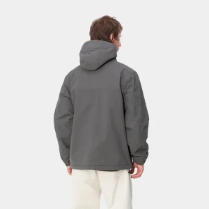 Shop Carhartt WIP Windbreaker Pullover (Winter) Graphite / White