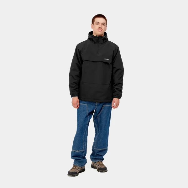 Clearance Carhartt WIP Windbreaker Pullover (Winter) Black / White