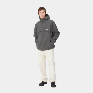 Shop Carhartt WIP Windbreaker Pullover (Winter) Graphite / White