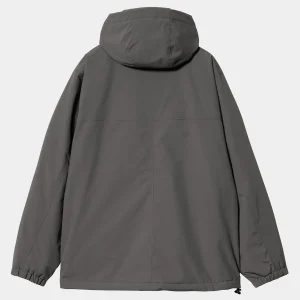 Shop Carhartt WIP Windbreaker Pullover (Winter) Graphite / White