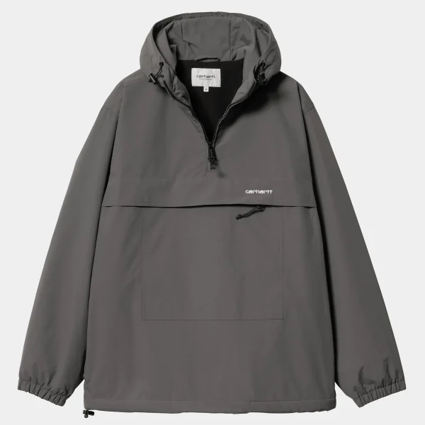 Shop Carhartt WIP Windbreaker Pullover (Winter) Graphite / White